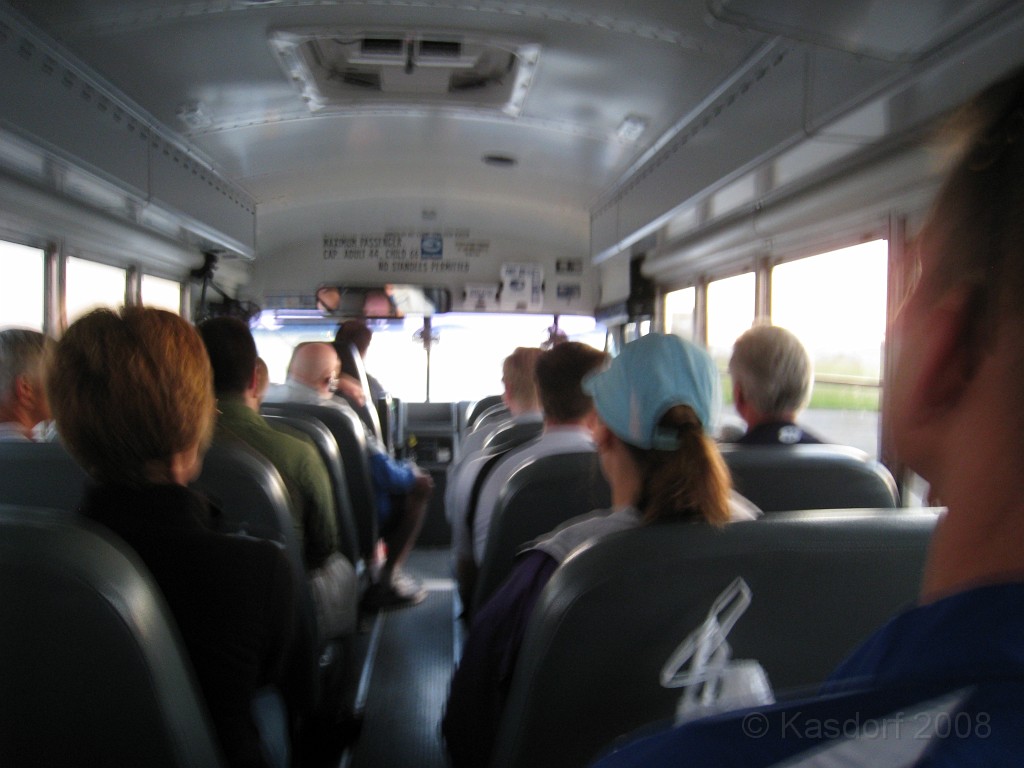 USAF Half Marathon 2009 050.jpg - The bus is a little bumpy, apparently the have no shocks in them... hard to get a clear picture.